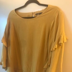 NWT - Mustard flow-y blouse. NWOT